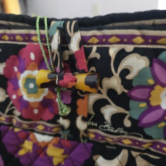 Vera Bradley- Suzani- Deco Daisy- Large- Floral- Shoulder- Tote Bag- - Picture 3 of 9